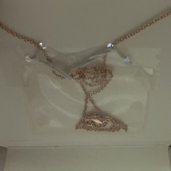 Disney Minnie Mouse Bowtiful Rose Gold Necklace Fine Silver Plated 16” - Picture 4 of 5